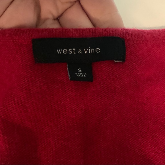 Red merino and cashmere blend sweater tank - Picture 3 of 4